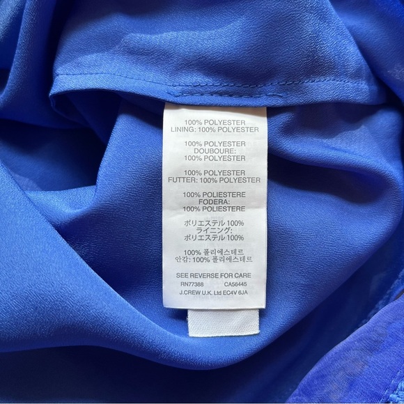 J. CREW Blue Floral Lace Keyhole Sheath Sleeveless Dress Size 2 - Picture 6 of 8